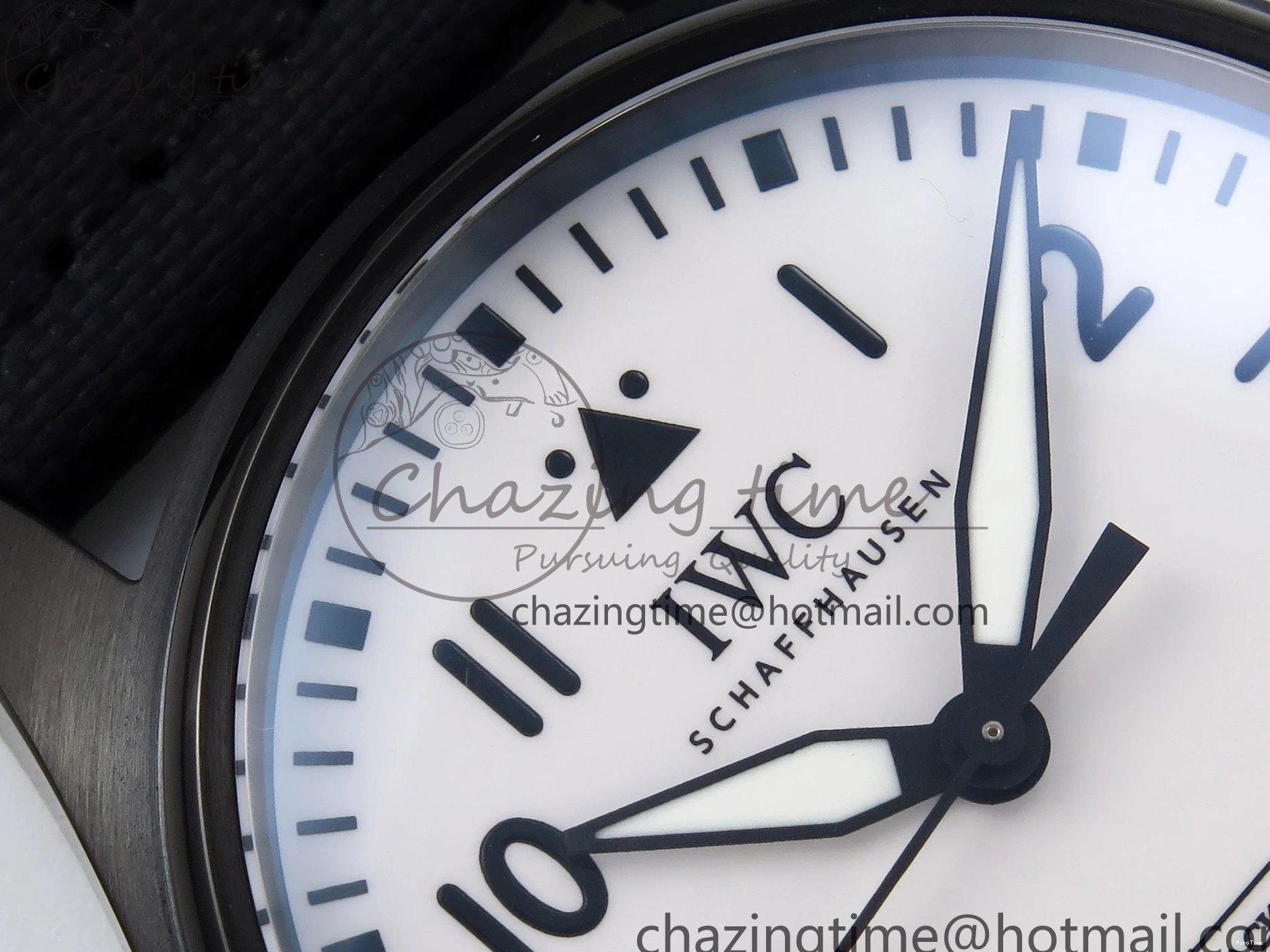 MIROTIME 0118 Pilot Black Ace BLSF 1:1 Best Edition White Lume Dial on Black Nylon Strap MIYOTA OnTrend 7021